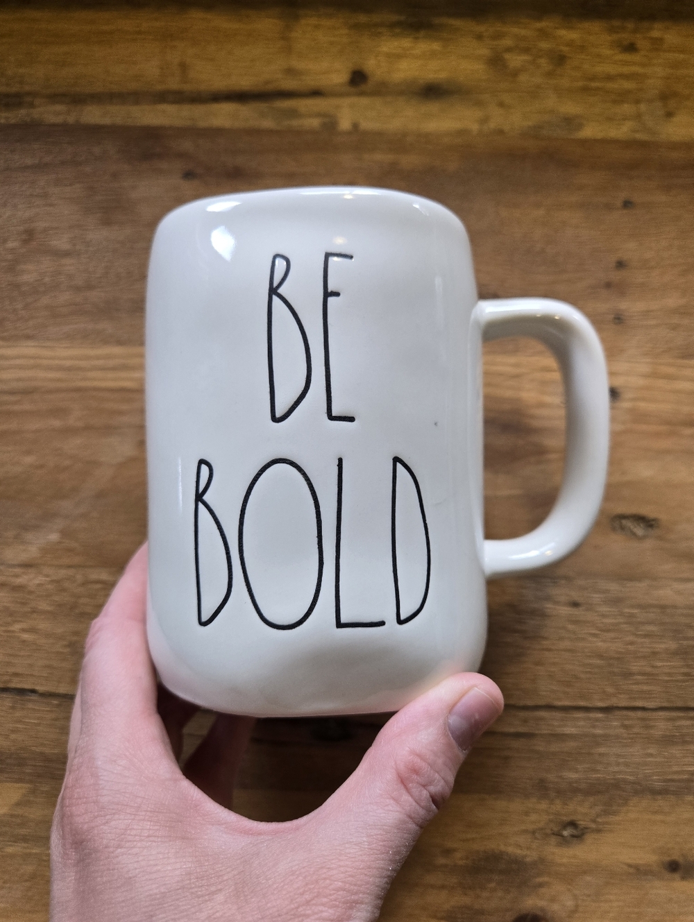 ✨ Rae Dunn Artisan Collection “BE BOLD” Giant Mug – Cream – Like New ✨